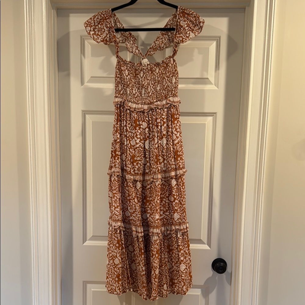 WOMENS size S Cleobella Floral Brown Maxi Dress